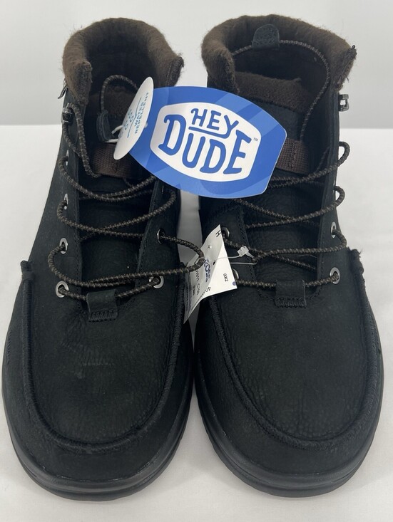 Hey Dude Other - Hey Dude Men's Bradley Black Leather boots water-repellent Size US 11